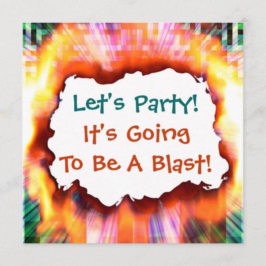 Let's Party Sizzling Hot Blast Invitation