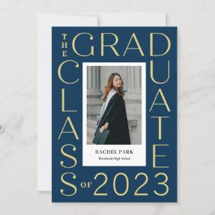 Letter Frame Editable Color Graduation Invitation