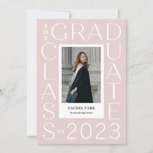 Letter Frame Editable Color Graduation Invitation