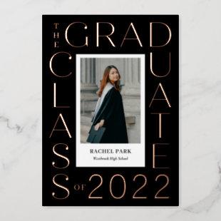 Letter Frame Foil Graduation Announcement Invite