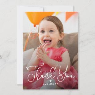 Lettered Charm Flat Thank You Note Card