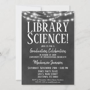 Library Science Graduation Party Invitation