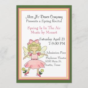 Little Dancer Dance Recital Invitation