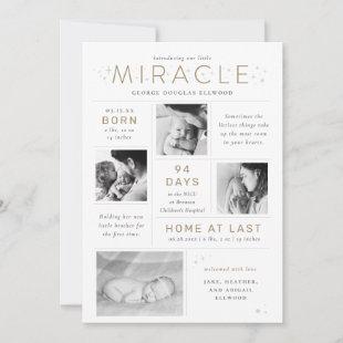 Little Miracle Preemie NICU Infographic Birth Announcement