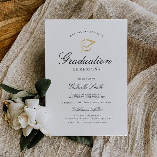 lovely elegant graduation ceremony invitation