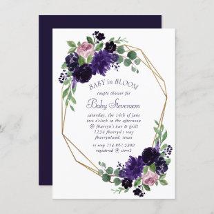 Lush Blossoms | Purple and Pink Rose Love in Bloom Invitation