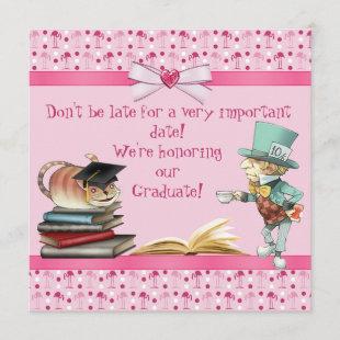 Mad Hatter's Tea Party Graduation Party Invitation
