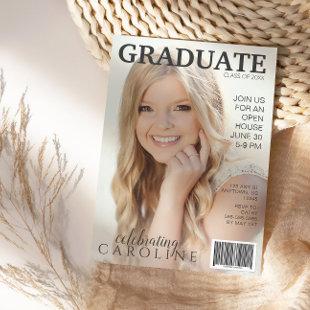 Magazine Cover Photo Graduation Invitation