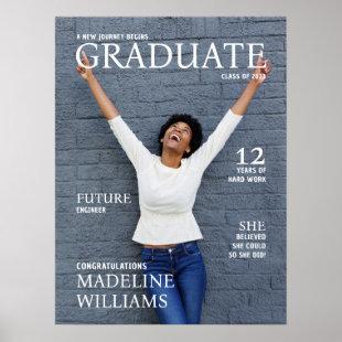 Magazine Cover Photo Graduation Poster