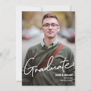 Male Graduate Photo Custom Party Invitation