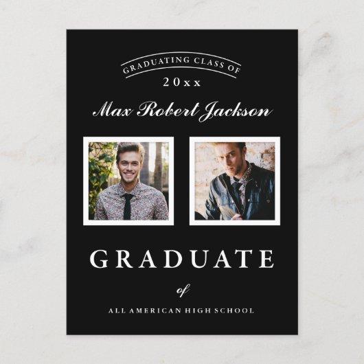 Male's 2017 Graduation Invitation Postcard