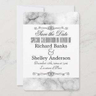 Marble Trim with Fancy Elements Save The Date