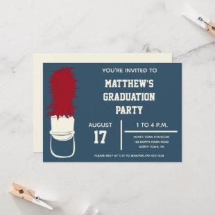 Marching Band Hat with Feathers Custom Party Invitation