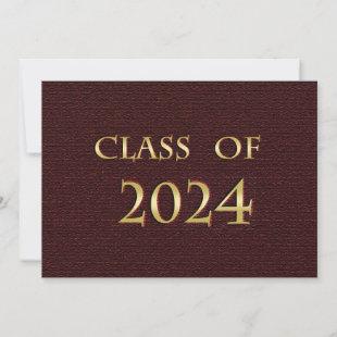 Maroon and Gold Class of 2024 Card