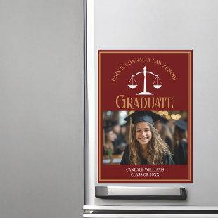 Maroon Gold Law School Graduation Photo Magnet