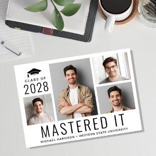 Mastered It 5 Photo Masters Degree Graduation Announcement