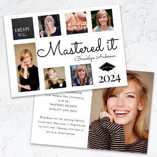 Mastered It Photo Collage Graduate Announcement