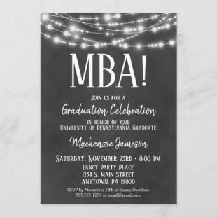 MBA Business Admin Graduation Party Invitation