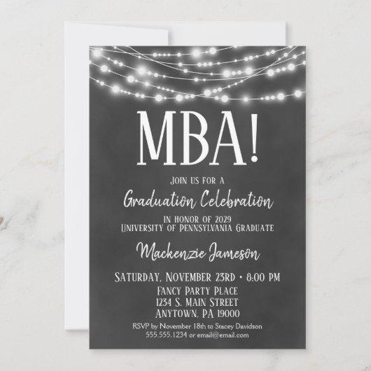 MBA Business Admin Graduation Party Invitation