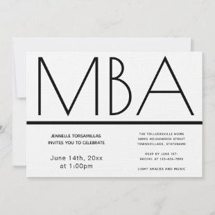 MBA degree Graduation Party Invitation