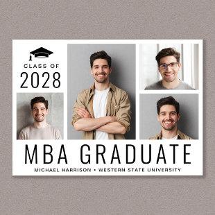 MBA Graduate 5 Photo Masters Degree Graduation Announcement