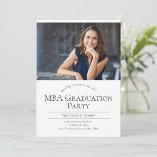 MBA Two Photo Graduation Invitation