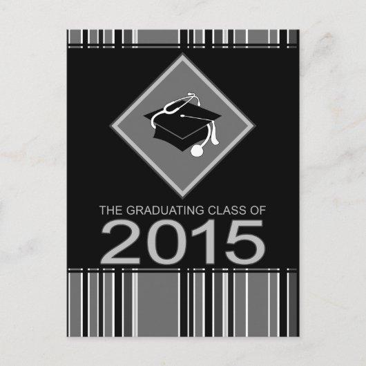medical degree graduate 2015 invitation postcard