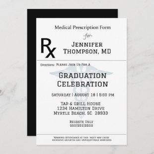 Medical Graduation Prescription Pad  Invitation