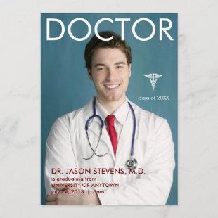 Medical Magazine Cover Graduation Announcement