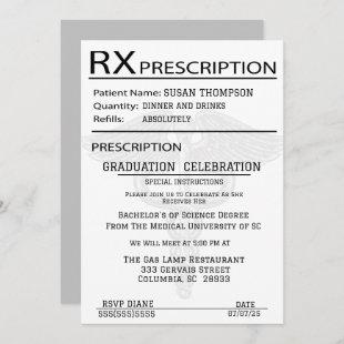 Medical Prescription Pad Graduation Party Invitation