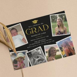 Memory Board Photo Collage Grad Party Invitation