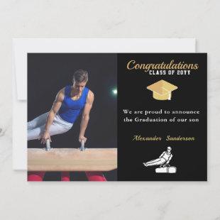 Men Gymnast Modern Photo graduation class of 2022 Announcement