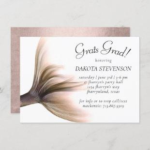 Mermaid Posh | Dusty Terracotta Peach Graduation Invitation