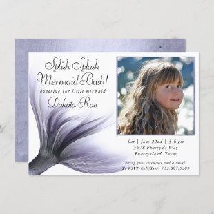 Mermaid Tail Chic | Lavender Purple Photo Party Invitation