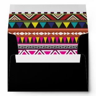 Mexican Fiesta Pattern with Return Address Envelope
