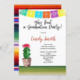 Mexican Graduation Party Invitation Taco