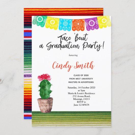 Mexican Graduation Party Invitation Taco