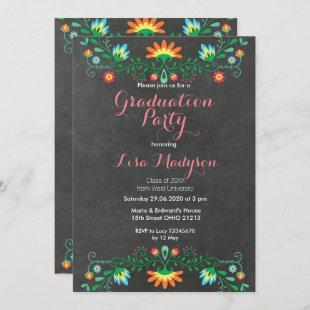 Mexican Party Graduation Invitation Card