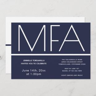 MFA degree Graduation Party Invitation