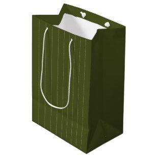 Military Olive & White Stripes Gift Bag
