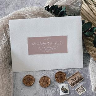 Minimal Leaf | Pink Wedding Guest Address Labels