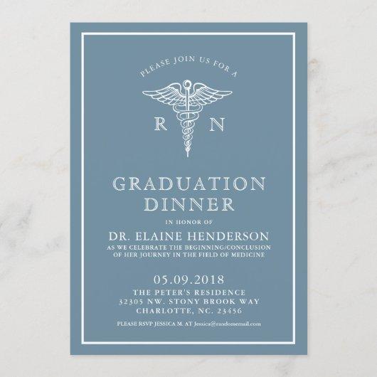 Minimal Medical Graduation Custom Color Invite