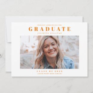 Minimal Simple Clean Photo Graduation Invitation