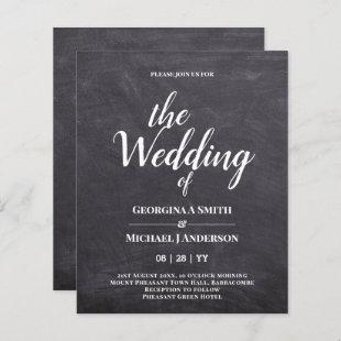 Minimalist BOLD TYPOGRAPHY Wedding Invitations