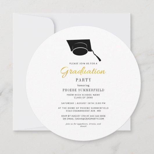 Minimalist Grad 2022 Typography Graduation Party Invitation