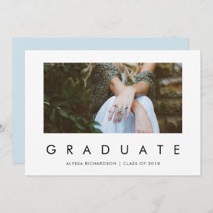 Minimalist Grad | Photo Graduation Party Invitation