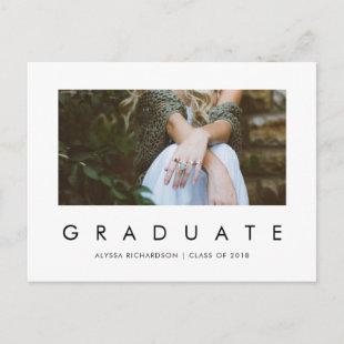 Minimalist Grad | Photo Graduation Party Invite