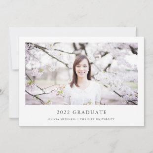 Minimalist Grad | Simple Photo 2022 Graduation Announcement