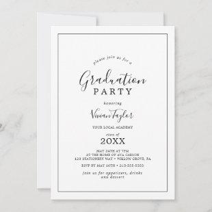 Minimalist Graduation Party Invitation