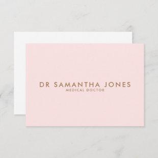 Minimalist Modern Doctor Professional Pink RSVP Card